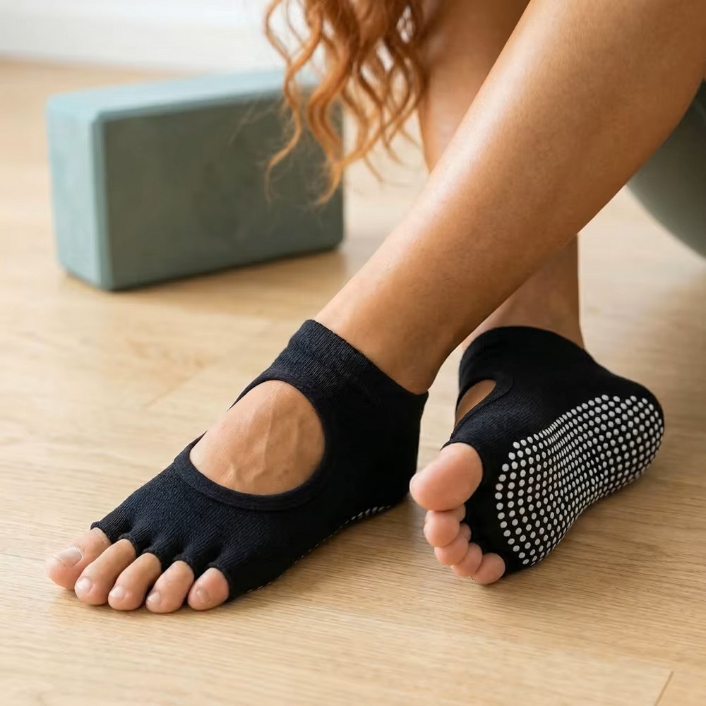 جوارب يوغا بدون ظهر بخمسة أصاب - مراجعة Medias Para Pilates Y Yoga وسعره